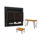 Conjunto Sala De Estar Orlando Preto Naturale