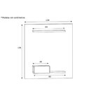 Conjunto Sala De Estar Painel Cachepô E Aparador Suspenso  Ma