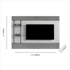 Conjunto Sala De Estar Painel Com Led Para Tv Até 75 Polegada