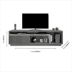 Conjunto Sala De Estar Painel Com Led Para Tv Até 75 Polegada