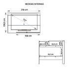 Conjunto Sala De Estar Painel E Aparador Bege Malha Caemmun