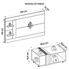 Conjunto Sala De Estar Painel Mesa Centro Discovery Caemmun