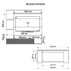 Conjunto Sala De Estar Painel Mesa Marrom Inbox Caemmun