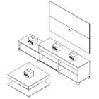 Conjunto Sala De Estar Painel P/ Tv Até 50 Polegadas Rack E M