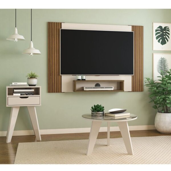Conjunto Sala De Estar Painel Para Tv Até 40 Pol Com Mesa De