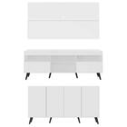 Conjunto Sala De Estar Rack + Painel Tv 65" E Aparador Retrô