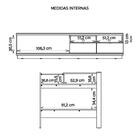 Conjunto Sala De Estar Rack Bancada Aparador Renda Caemmun