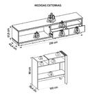 Conjunto Sala De Estar Rack Bancada Aparador Renda Caemmun