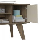 Conjunto Sala De Estar Rack Para Tv Até 50 Pol Frank Com Mesa