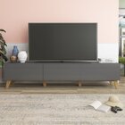 Conjunto Sala De Estar Rack Para Tv Retrô Manchester E 3 Prat