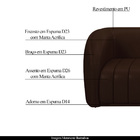 Conjunto Sala De Estar Sofá 252cm 3 Lugares E Poltrona Adam P