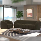 Conjunto Sala De Estar Sofá 252cm 3 Lugares E Poltrona Adam V