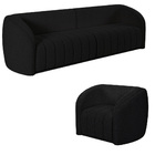 Conjunto Sala De Estar Sofá 292cm 4 Lugares E Poltrona Adam B