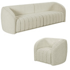 Conjunto Sala De Estar Sofá 292cm 4 Lugares E Poltrona Adam B