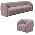 Conjunto Sala De Estar Sofá 292cm 4 Lugares E Poltrona Adam V