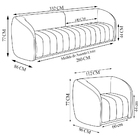 Conjunto Sala De Estar Sofá 332cm 4 Lugares E Poltrona Adam P