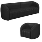 Conjunto Sala De Estar Sofá 332cm 4 Lugares E Poltrona Adam P