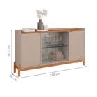 Conjunto Sala De Estar Yamal Off White/cedro