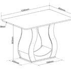 Conjunto Sala De Jantar 120x80,3cm Tampo Sem Vidro Com 4 Cade