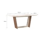 Conjunto Sala De Jantar 156x84cm Tampo Vidro/mdf Com 6 Cadeir