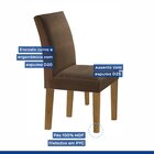 Conjunto Sala De Jantar 1 Mesa 120x80cm Tampo De Vidro 4 Cade