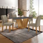 Conjunto Sala De Jantar 1 Mesa 120x80cm Tampo Mdf Com 4 Cadei