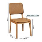 Conjunto Sala De Jantar 1 Mesa 130cm 4 Cadeiras Miriti Cabeca