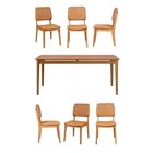 Conjunto Sala De Jantar 1 Mesa 160cm 6 Cadeiras Miriti Cabeca