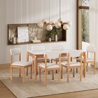 Conjunto Sala De Jantar 1 Mesa 160cm Tampo Laminado Com Vidro