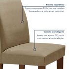 Conjunto Sala De Jantar 1 Mesa 160x80cm Tampo Mdf/vidro 6 Cad