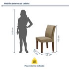 Conjunto Sala De Jantar 1 Mesa 160x80cm Tampo Mdf/vidro 6 Cad