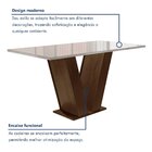 Conjunto Sala De Jantar 1 Mesa 160x80cm Tampo Mdf/vidro 6 Cad