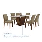 Conjunto Sala De Jantar 1 Mesa 160x80cm Tampo Mdf/vidro 6 Cad
