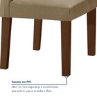 Conjunto Sala De Jantar 1 Mesa 160x80cm Tampo Mdf/vidro 6 Cad