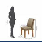 Conjunto Sala De Jantar 1 Mesa 160x80cm Tampo Mdf/vidro 6 Cad