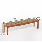 Conjunto Sala De Jantar 1 Mesa 2 Bancos 180cm Jatobá/verde