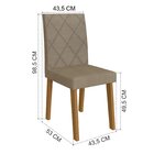 Conjunto Sala De Jantar 1 Mesa 4 Cadeiras Miami Freijó/off/ca