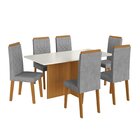 Conjunto Sala De Jantar 1 Mesa 6 Cadeiras Havana Freijó/off/t