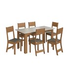 Conjunto Sala De Jantar 1 Mesa 6 Cadeiras Versalhes Freijó/of