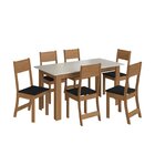 Conjunto Sala De Jantar 1 Mesa 6 Cadeiras Versalhes Freijó/of