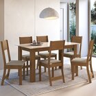 Conjunto Sala De Jantar 1 Mesa 6 Cadeiras Versalhes Freijó/of