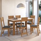 Conjunto Sala De Jantar 1 Mesa 6 Cadeiras Versalhes Freijó/of