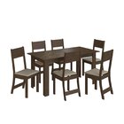 Conjunto Sala De Jantar 1 Mesa 6 Cadeiras Versalhes Noce/off-