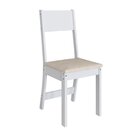 Conjunto Sala De Jantar 1 Mesa 6 Cadeiras Viena  Branco/linho