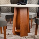 Conjunto Sala De Jantar 1 Mesa Redonda Com 4 Cadeiras Beatriz