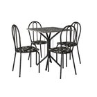Conjunto Sala De Jantar 1 Mesa Tampo Granito Quadrado 4 Cadei