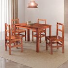 Conjunto Sala De Jantar 1 Mesa Tampo Madeira Maciça Quadrado