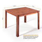 Conjunto Sala De Jantar 1 Mesa Tampo Madeira Maciça Quadrado