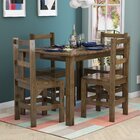 Conjunto Sala De Jantar 1 Mesa Tampo Madeira Maciça Quadrado