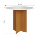 Conjunto Sala De Jantar 1 Mesa Tampo Mdf Redondo 4 Cadeiras M